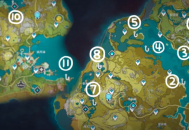 璃月奧藏山山頂釣魚點分布圖：掌握3大技巧輕松釣到長生仙